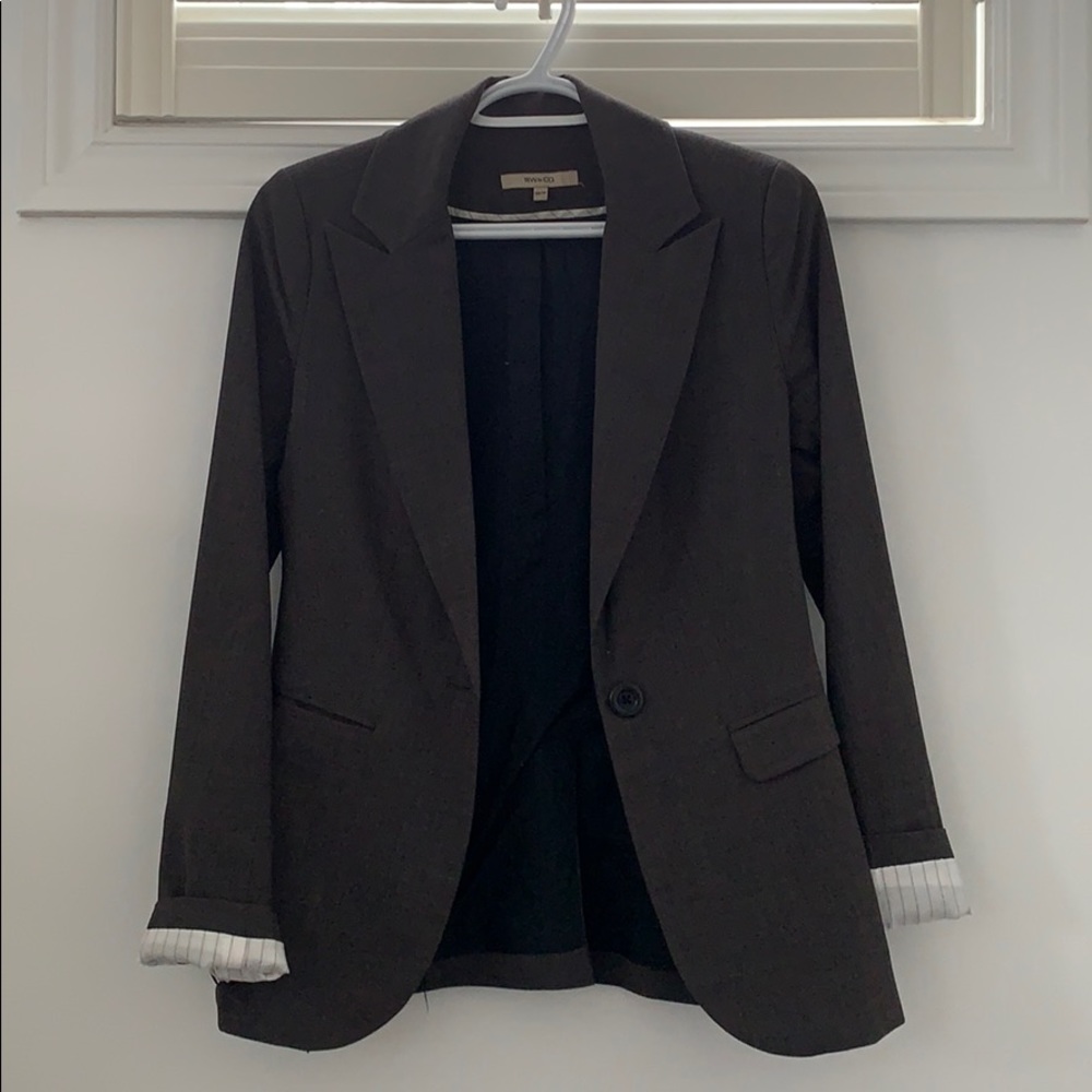 Gray classic fit blazer